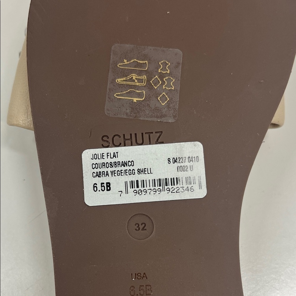 New Schutz Jolie Sandal with Gems in Eggshell Size 6.5 - Picture 6 of 6